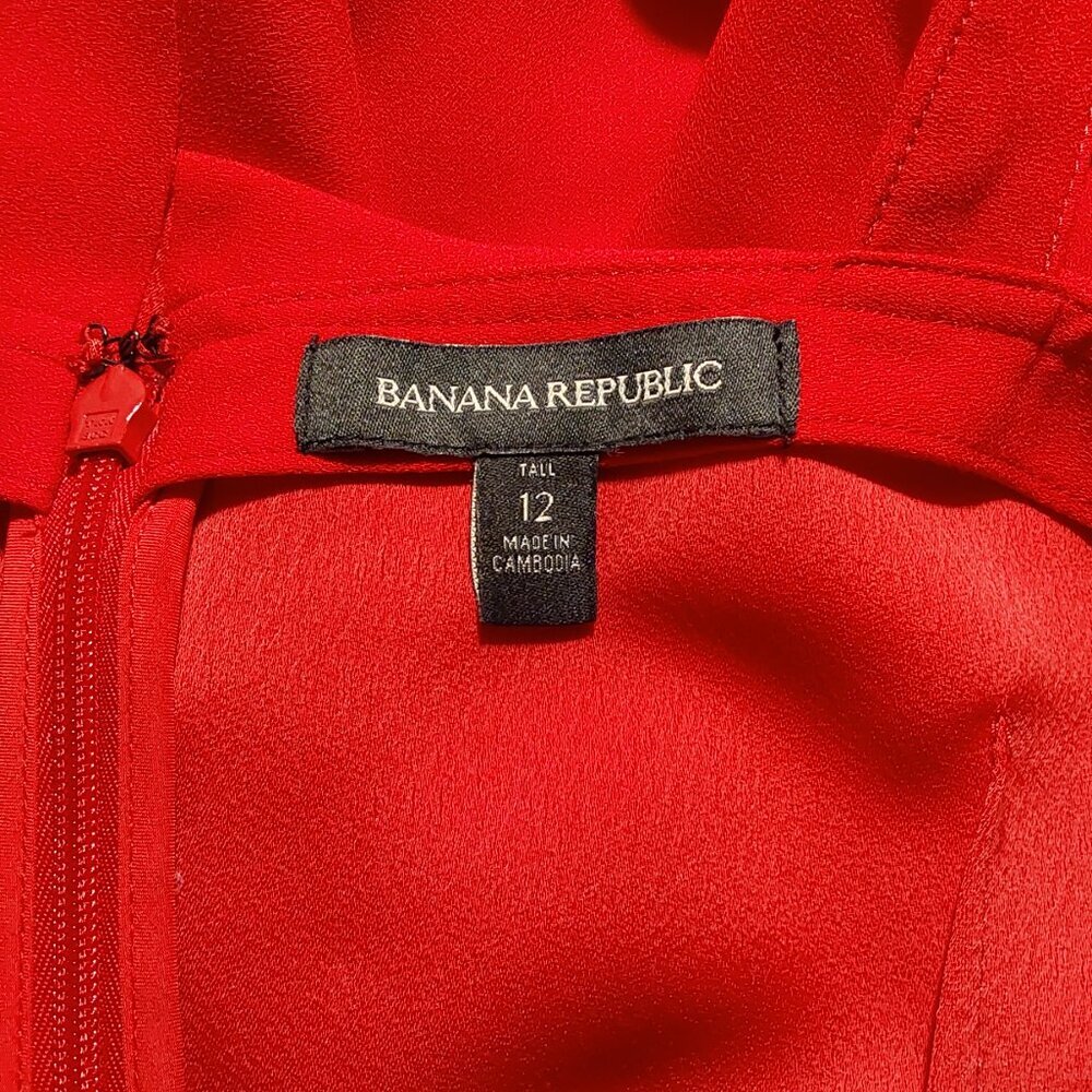 Banana Republic Ruffle Criss-Cross Mini Shift Dress Party/Date/Cocktail 12 Tall - Picture 6 of 7